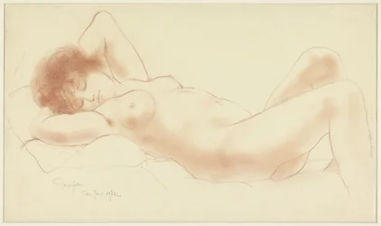 Reclining Naked Woman, Arms Under Head