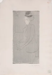 Seated Woman with Feathered Hat c.1893
