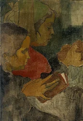 Breton Peasant Women at Mass