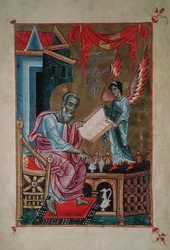 St. John the Evangelist, from a gospel book, c.1250