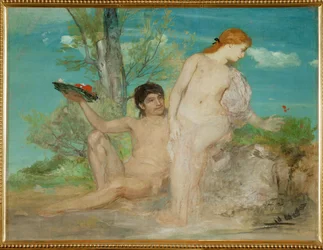 Couple Before a Group of Trees