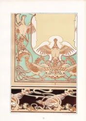 Art Nouveau Ornamental Borders with Bird Motifs