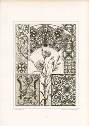 Carnation Motifs and Ornamental Surface Patterns in Monochrome
