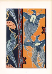 Ornamental Friezes with Stylized Birds