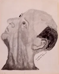 Arnold Schoenberg self-portrait - Hollywood 1923