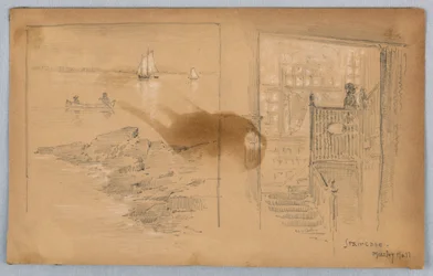 Sketch of Landscape and Staircase