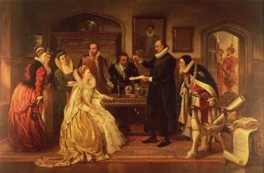 Dr William Gilbert showing his Experiment on Electricity to Queen Elizabeth I and her Court