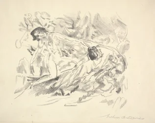Two Female Figures in a Landscape