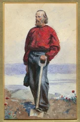 Giuseppe Garibaldi at the Capri Island - Arthur Boyd Houghton (1836-1875) - 1860 - Private Collection