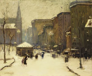 Park Street Church in Snow