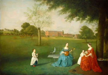 Members of the Maynard Family in the Park at Waltons, c.1755-1762