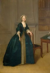 Portrait Of A Woman In Dark Blue, 1785