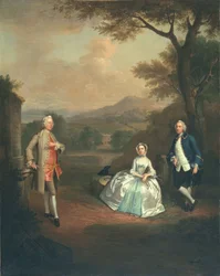 Sir George Lyttelton, Bart., with Lt. Col. Richard Lyttelton, and Rachel, Duchess of Bridgewater, 1748