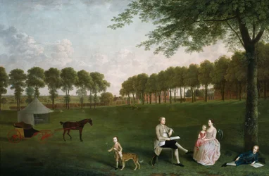 Sir John Shaw and His Family in the Park at Eltham Lodge, Kent