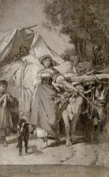 Two Grisaille Paintings for 