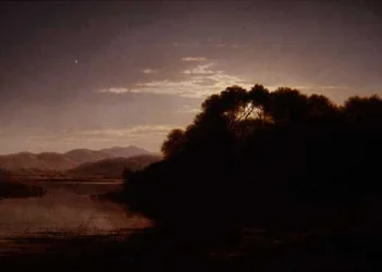 Moonrise on the Bank of a Loch