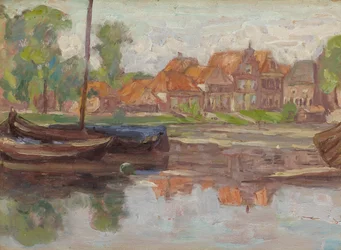 Boating Scene, Possibly in Holland