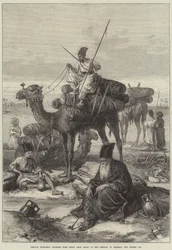 Persian Sketches, Pilgrims with their Dead going to the Shrines of Kerbala and Meshid Ali