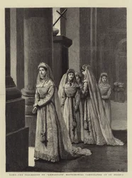 Rome, the Procession of Ammantate (Matrimonial Candidates) at St Peter