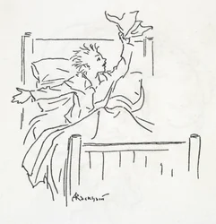 A boy in bed