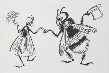 A fly and bee getting married