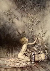 A Sudden Swarm of Winged Creatures Brushed Past Her, Illustration from 