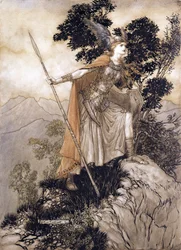 Brunhilde, illustration from The Rhinegold and the Valkyrie by Richard Wagner, 1910