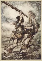 Fafner kills Fasolt, illustration from 