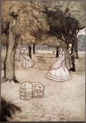 I think that quite the most touching sight in the Gardens is the two tombstones of Walter Stephen Matthews and Phoebe Phelps, from Peter Pan in Kensington Gardens by J.M. Barrie, pub. 1906