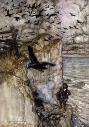 Illustration by Arthur Rackham for A Midsummer Night