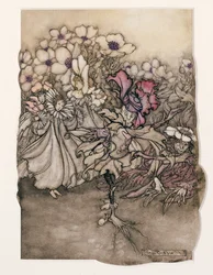 Illustration from Peter Pan in Kensington Gardens by J.M. Barrie (1860-1937) 1906