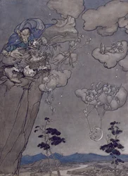 Illustration from Rip Van Winkle by Washington Irving (1783-1859) 1904