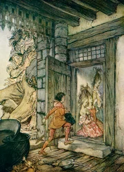 Taking the keys of the castle, Jack unlocked all the doors, illustration to 