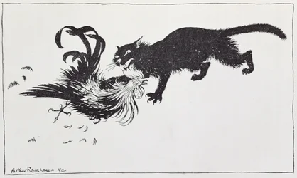 The Cat and the Cock, illustration from 