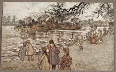 The Island on which all the birds are born that became baby boys and girls, from Peter Pan in Kensington Gardens by J.M. Barrie, pub. 1906