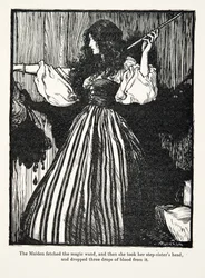 The Maiden fetched the magic wand, and then she took her step-sister