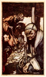 The Struldbrugs, unfortunate immortals without eternal youth, as described in Part III: A Voyage to Laputa, Balnibarbi, Luggnagg, Glubbdubdrib, and Japan in Gulliver