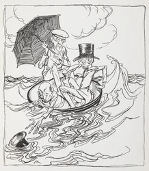 Three Men in a Bowl on the Sea.