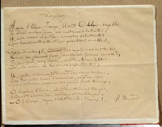 Manuscript of Arthur Rimbaud