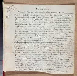 Manuscript of the poem Promontory by Arthur Rimbaud