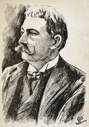 Aluisio de Azevedo (1857-1913). Brazilian Writer. Engraving