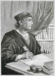 Antonio de Nebrija (1441-1522). English humanist and grammarian (engraving)