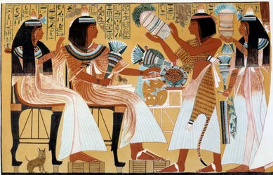 Art Egypt: Ipuy and His Family, Facsimile from the Tomb of Ipuy in Thebes