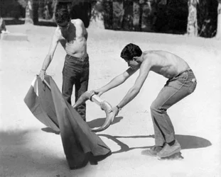 Bullfighters Learners Training at the Casa de Campo in Madrid