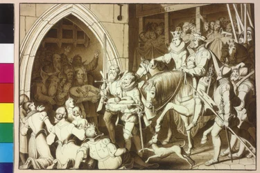 Emperor Matthew I and His Wife Anna Entering Vienna