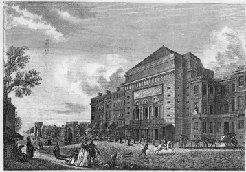 Exterior view of the Opera Theatre in Paris, boulevard Saint Martin