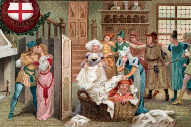 Falstaff Hidden in Linen Basket, Act II Scene 2
