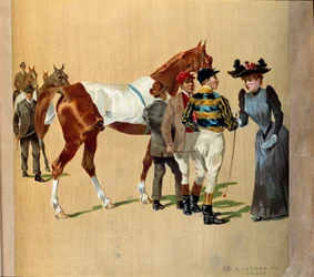 Horse racing: the last tips before the race, early 20th century