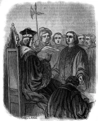 Judgment of Jacques Coeur, French Businessman Arrested for Malfeasance in 1451