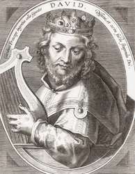 King David, King of Israel, with His Harp